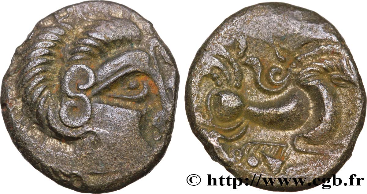 GALLIA - ARMORICA - CORIOSOLITÆ (Región de Corseul, Cotes d Armor) Statère de billon, classe II au nez pointé MBC