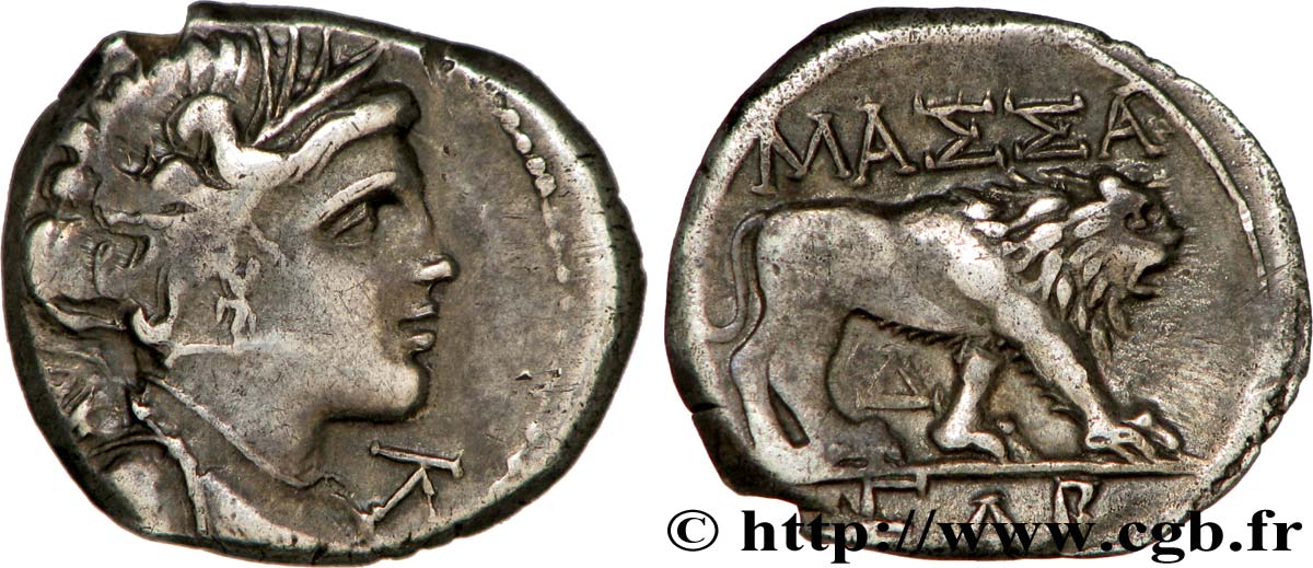 MASSALIA - MARSEILLE “Drachme légère” ou tétrobole TTB+
