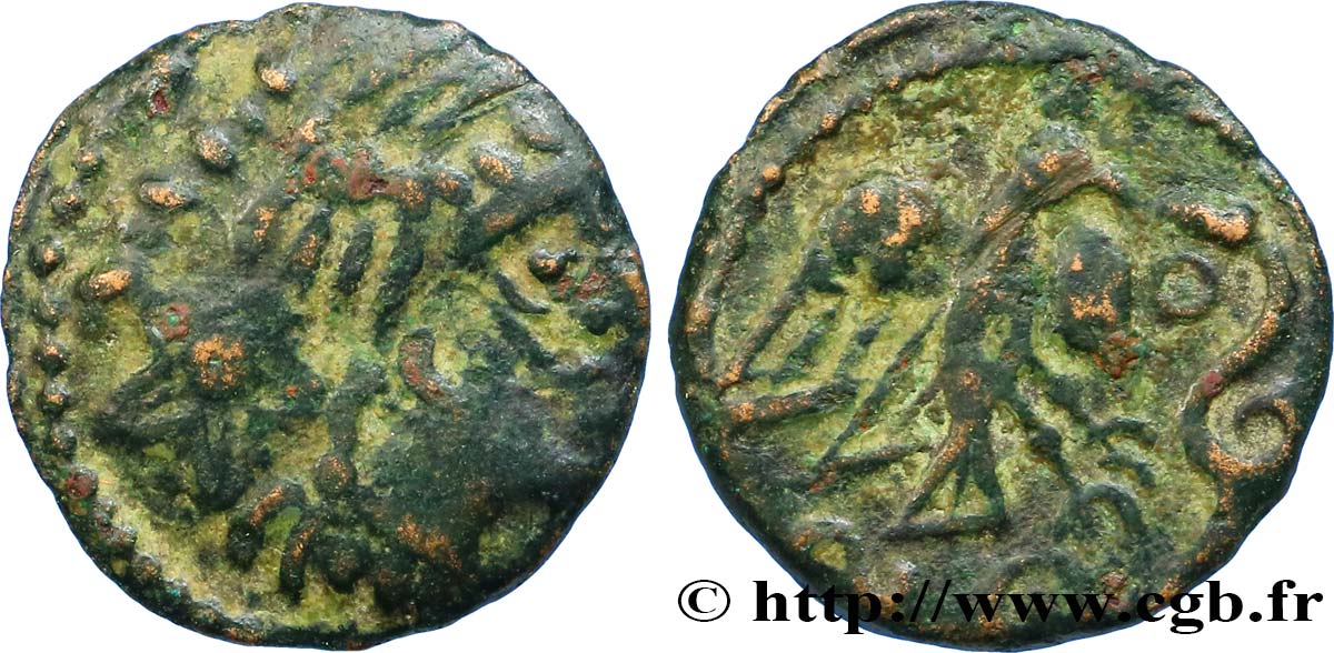 GALLIA - CARNUTES (Regione della Beauce) Bronze “à l’aigle et au serpent” MB/q.BB