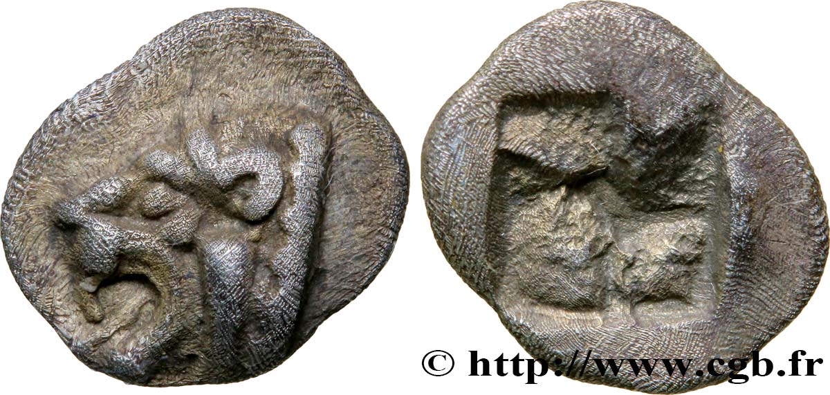 MASALIA - MARSEILLES Hémiobole à la tête de lion, à gauche, du type du trésor d’Auriol  EBC