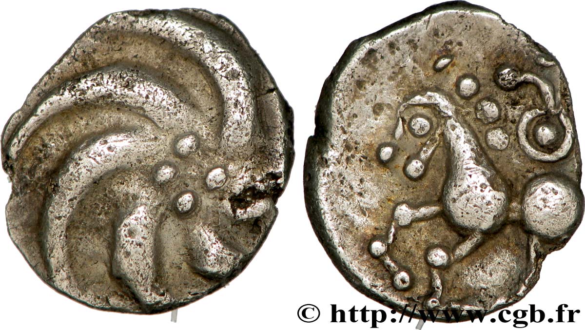 HELVETII - VINDELICI (Germania, currently South Germany) Denier d&nbsp;argent au rameau AU
