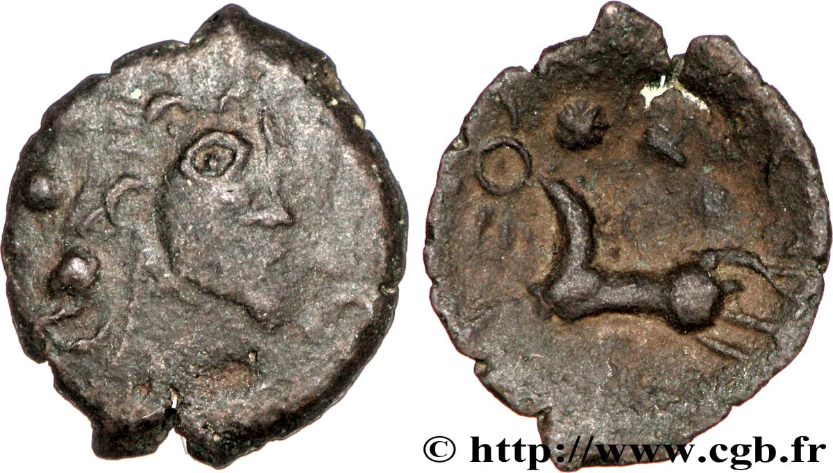 GALLIEN - BELGICA - REMI (Region die Reims) Bronze au cheval et aux annelets fSS/SS
