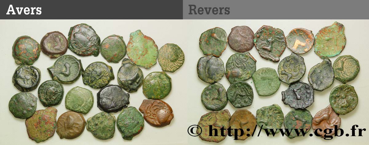 GALLIA BELGICA - REMI (Región de Reims) Lot de 20 petits bronzes au cheval et aux annelets lote
