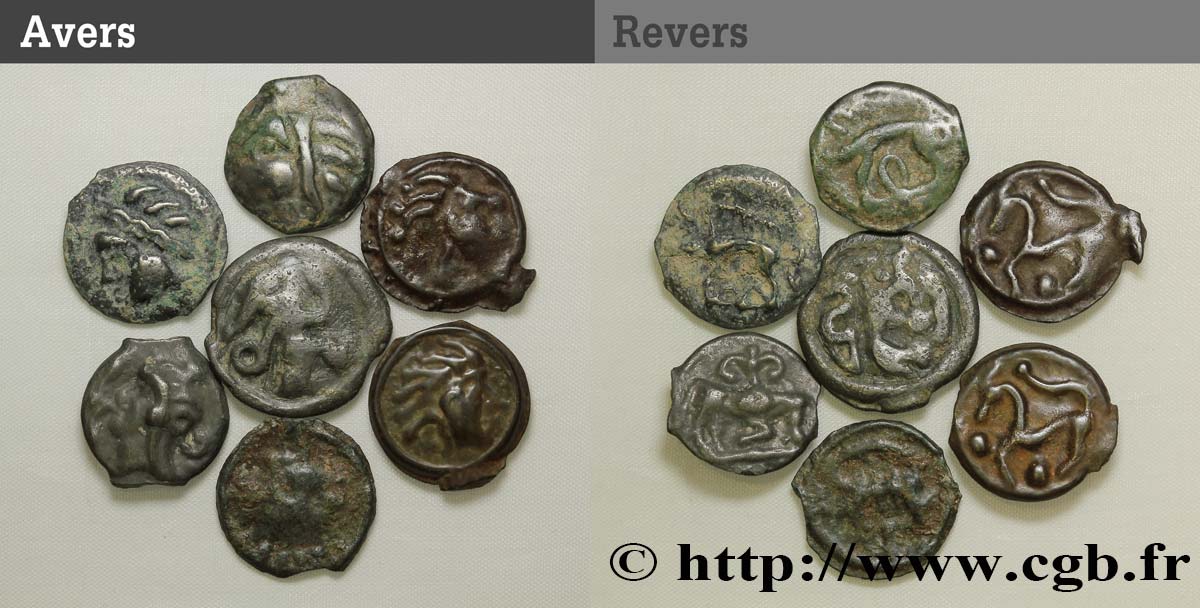 GALLO-BELGIAN - CELTIC Lot de 7 potins lot