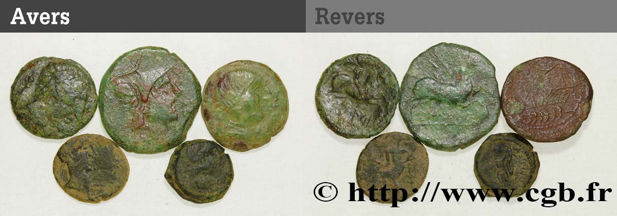 HISPANIA - IBERICO Lot de 5 bronzes celtibères lote