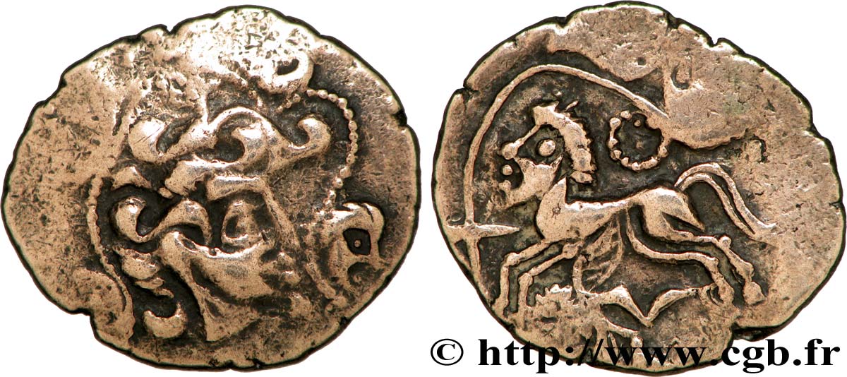 GALLIA - ARMORICA - OSISMII (REgione di Carhaix - Finistère) Statère dit “au personnage recroquevillé”, var. 7 au cheval à gauche BB/q.SPL