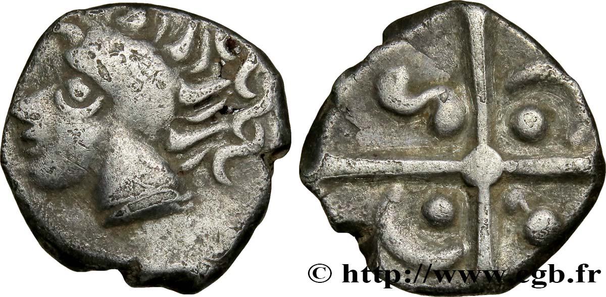TOLOSATES (région de Vieille-Toulouse) Drachme “à la tête négroïde”, S. 105-107 TTB