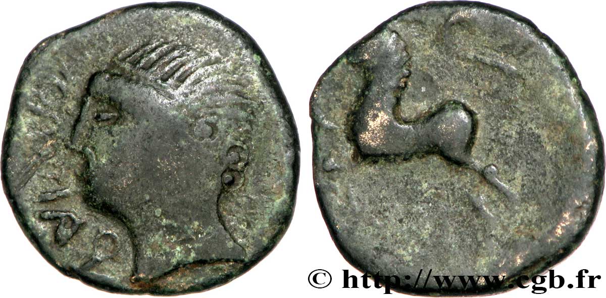 GALLO-BELGIAN - CELTIC Bronze au lion XF