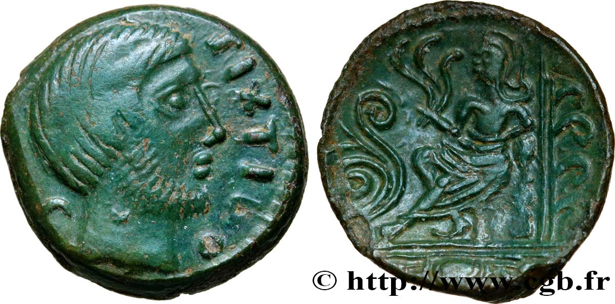 GALLIA - CARNUTES (Región de la Beauce) Bronze PIXTILOS classe V à la “déesse assise” EBC
