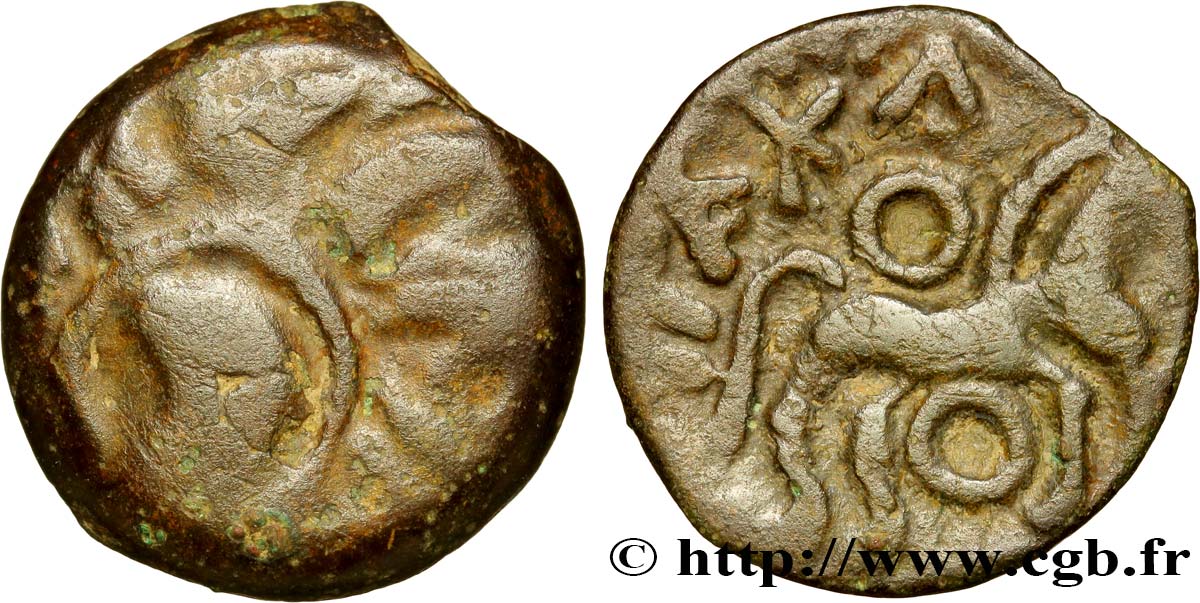 GALLIEN - BELGICA - PARISER RAUM Bronze épigraphe IIAKATONKAN fSS/fVZ