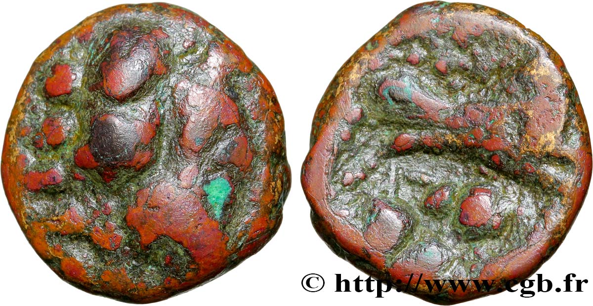 GALLIA BELGICA - ATREBATES (Regione di Arras) Bronze CAITIO/AMANDI, stylisé q.BB