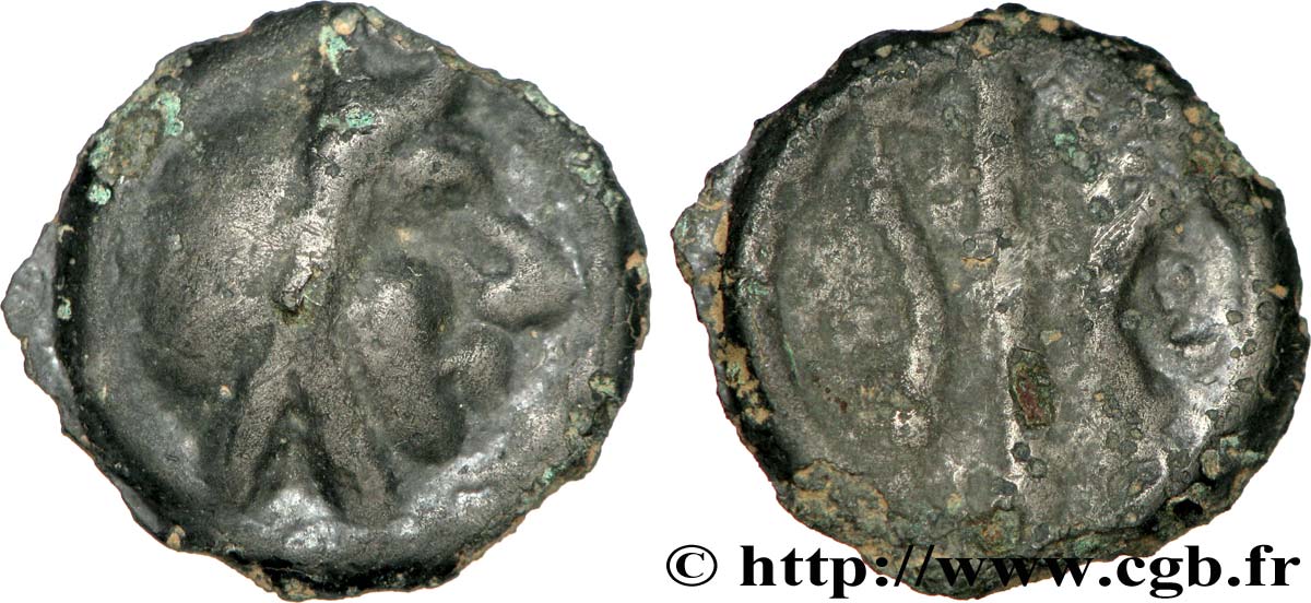 GALLIA - BITURIGES CUBI (Región de Bourges) Potin aux deux arcs de cercle opposés BC
