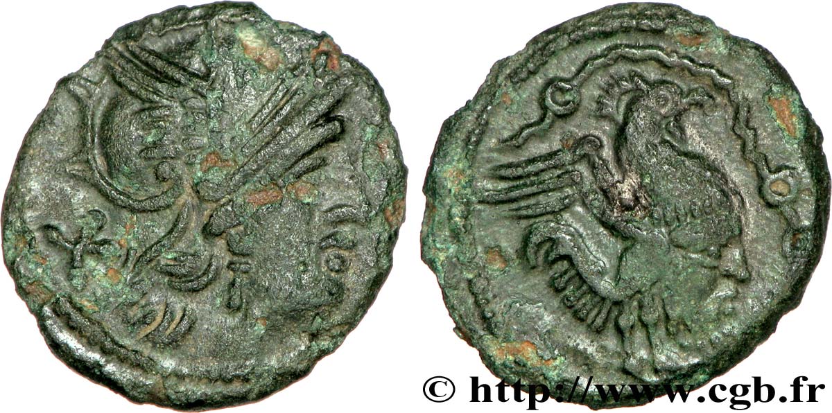 GALLIEN - BELGICA - BELLOVACI (Region die Beauvais) Bronze au coq, “type de Bracquemont” S/SS
