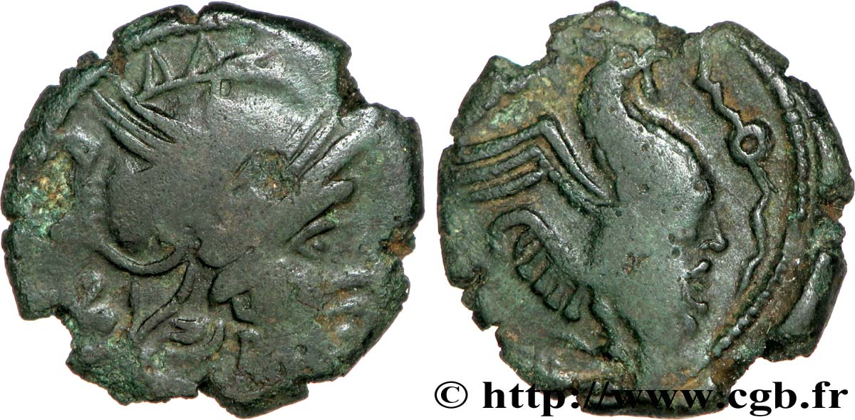 GALLIA BELGICA - BELLOVACI (Area of Beauvais) Bronze au coq, “type de Bracquemont” VF