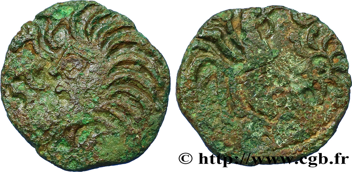 GALLIA - BELGICA - BELLOVACI (Regione di Beauvais) Bronze au coq à tête humaine q.BB