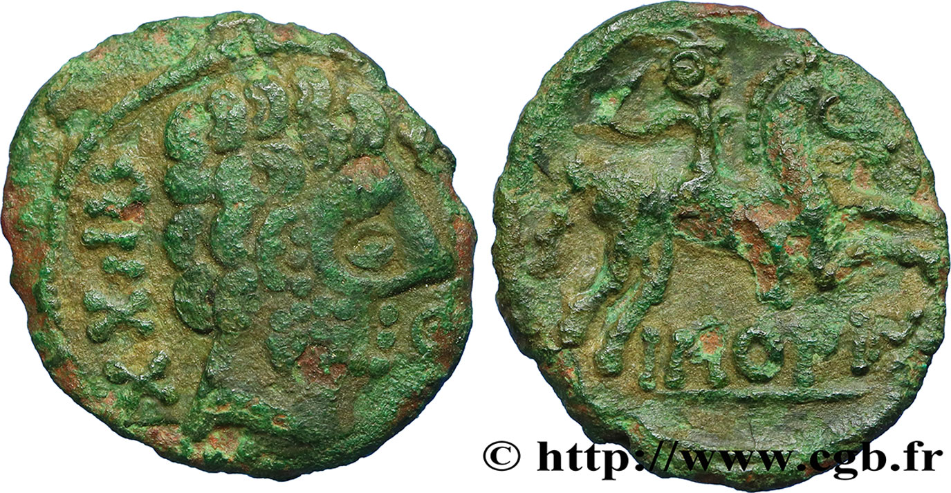 GALLIEN - BELGICA - AMBIANI (Region die Amiens) Bronze IMONIN au cavalier fSS