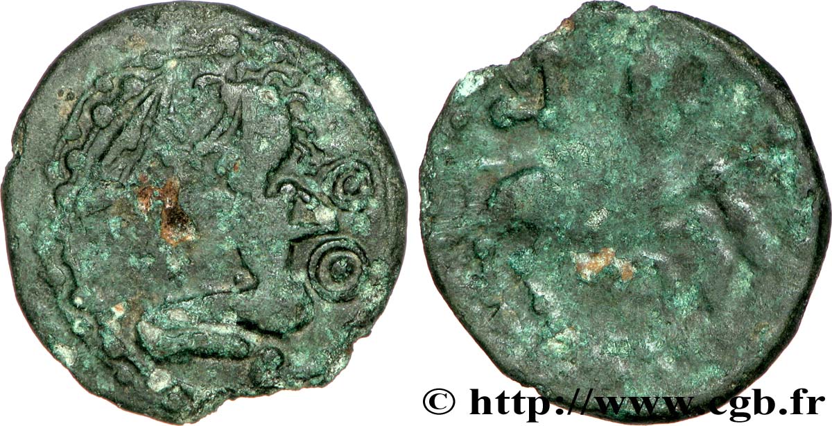 GALLIA - BELGICA - BELLOVACI (Región de Beauvais) Bronze à l’archer agenouillé BC+/BC