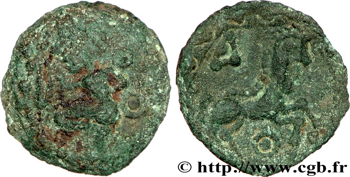 GALLIA - BELGICA - BELLOVACI (Región de Beauvais) Bronze à l’archer agenouillé BC/BC+