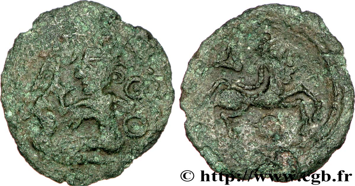 GALLIA - BELGICA - BELLOVACI (Región de Beauvais) Bronze à l’archer agenouillé et au petit cheval BC