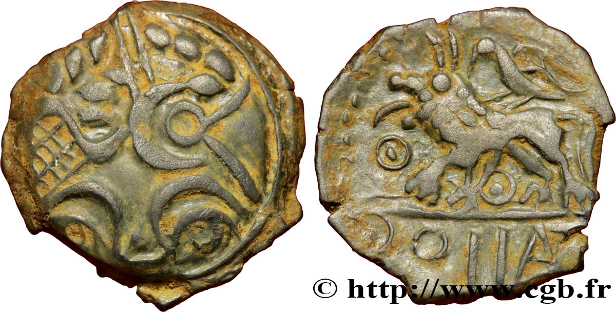 GALLIA - CARNUTES (Región de la Beauce) Bronze COIIAT, lion à gauche EBC/MBC+