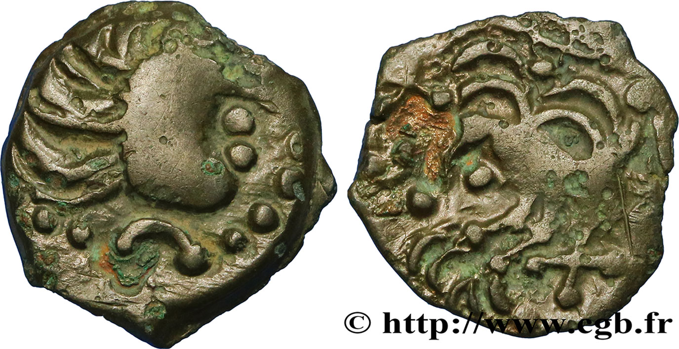 GALLIA - SENONES (Región de Sens) Bronze YLLYCCI à l’oiseau, classe XIa BC+/BC