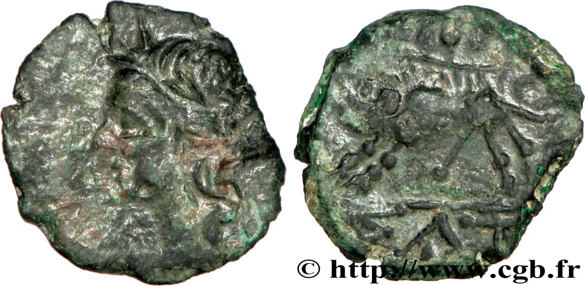 NEMAUSUS - NÎMES Bronze au sanglier NAMA SAT AU/XF