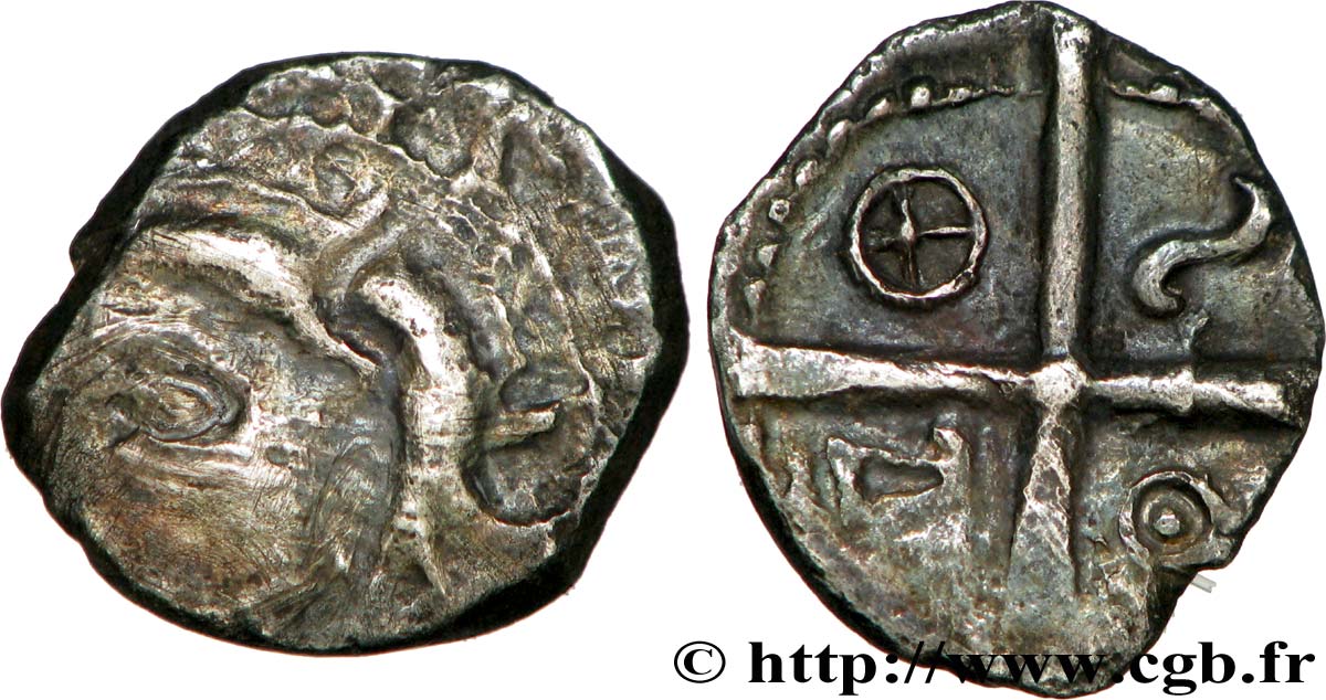 GALLIA - SUDOESTE DE LA GALLIA - PETROCORII (Región de Perigueux) Drachme  type de Belvès , S. 233 BC/MBC+
