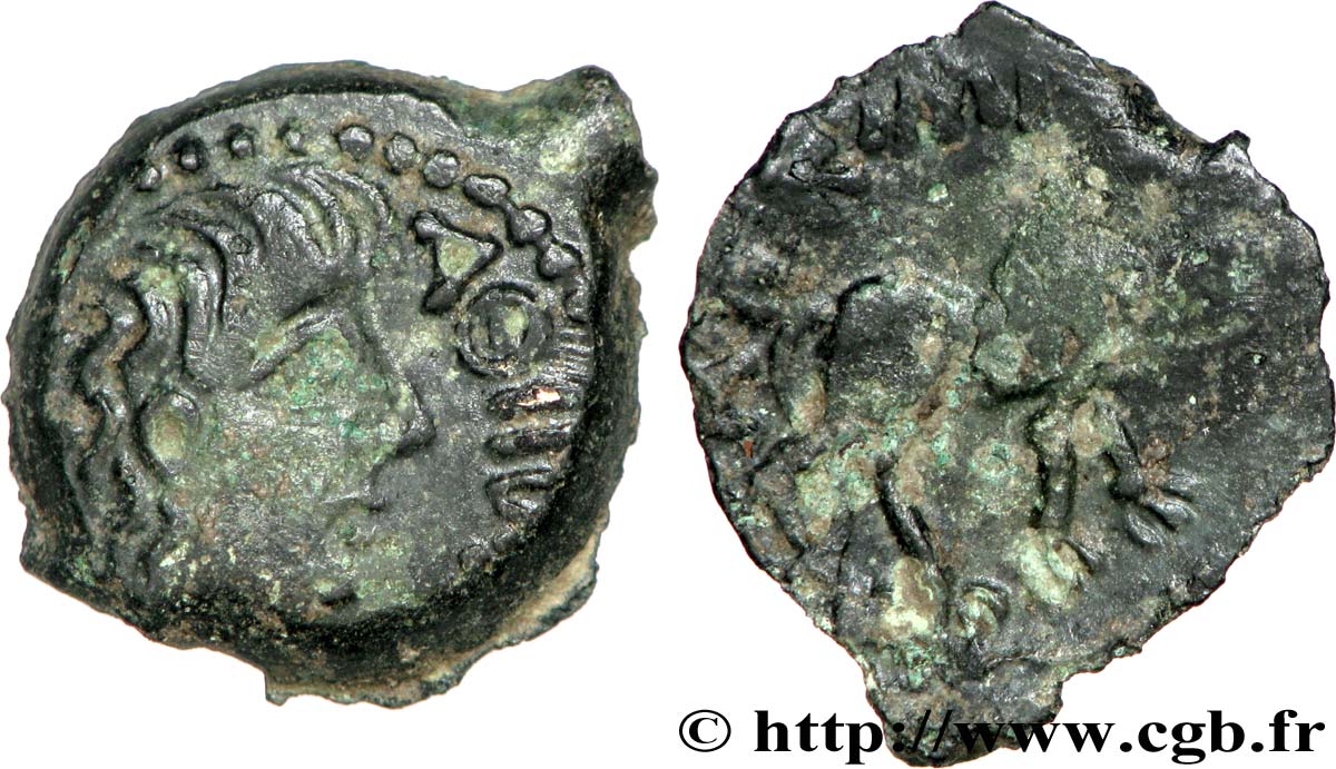 REMI / CARNUTES, Unspecified Bronze AOIIDIACI / A.HIR.IMP au lion MBC/BC