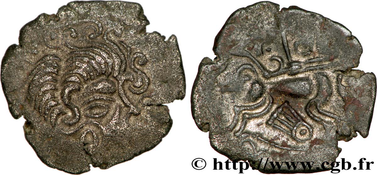 GALLIEN - ARMORICA - CORIOSOLITÆ (Region die Corseul, Cotes d Armor) Statère de billon, classe IVb VZ/S