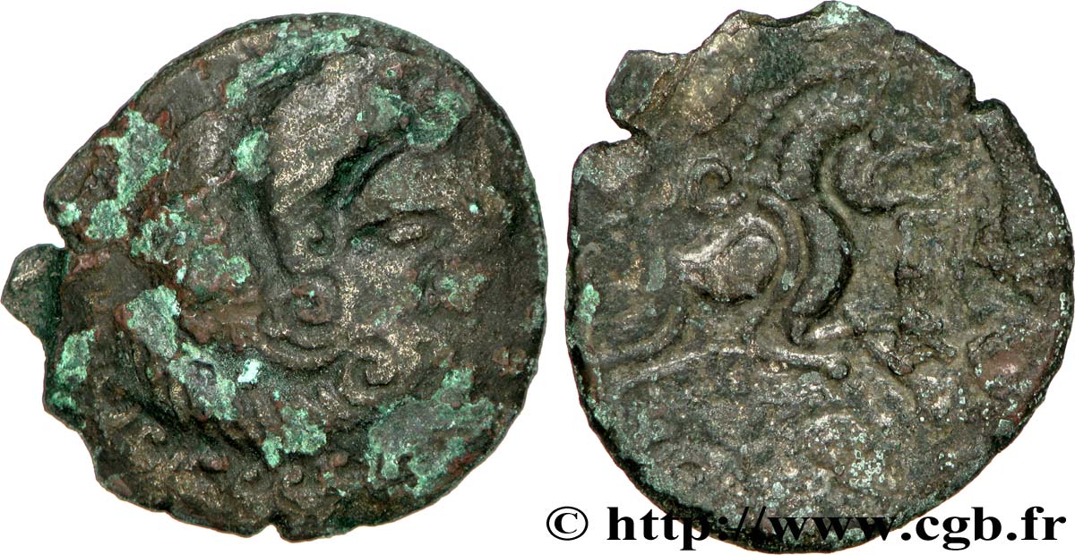 GALLIA - ARMORICA - CORIOSOLITÆ (Región de Corseul, Cotes d Armor) Statère de billon, classe I au nez droit BC