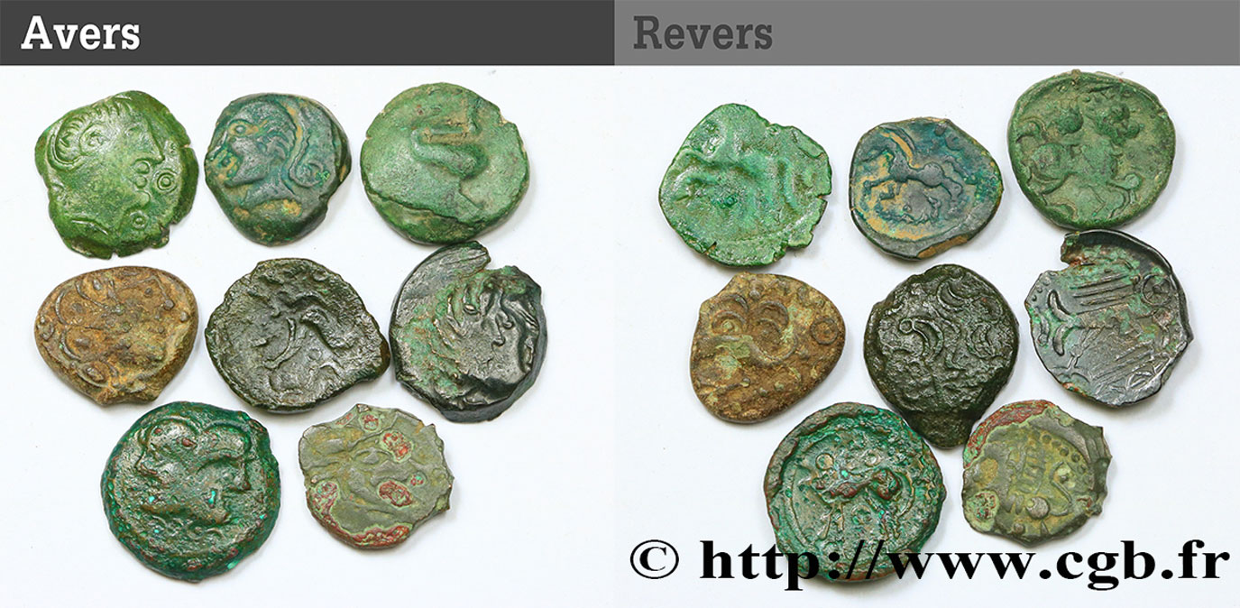 GALLO-BELGIAN - CELTIC Lot de 8 bronzes variés lot