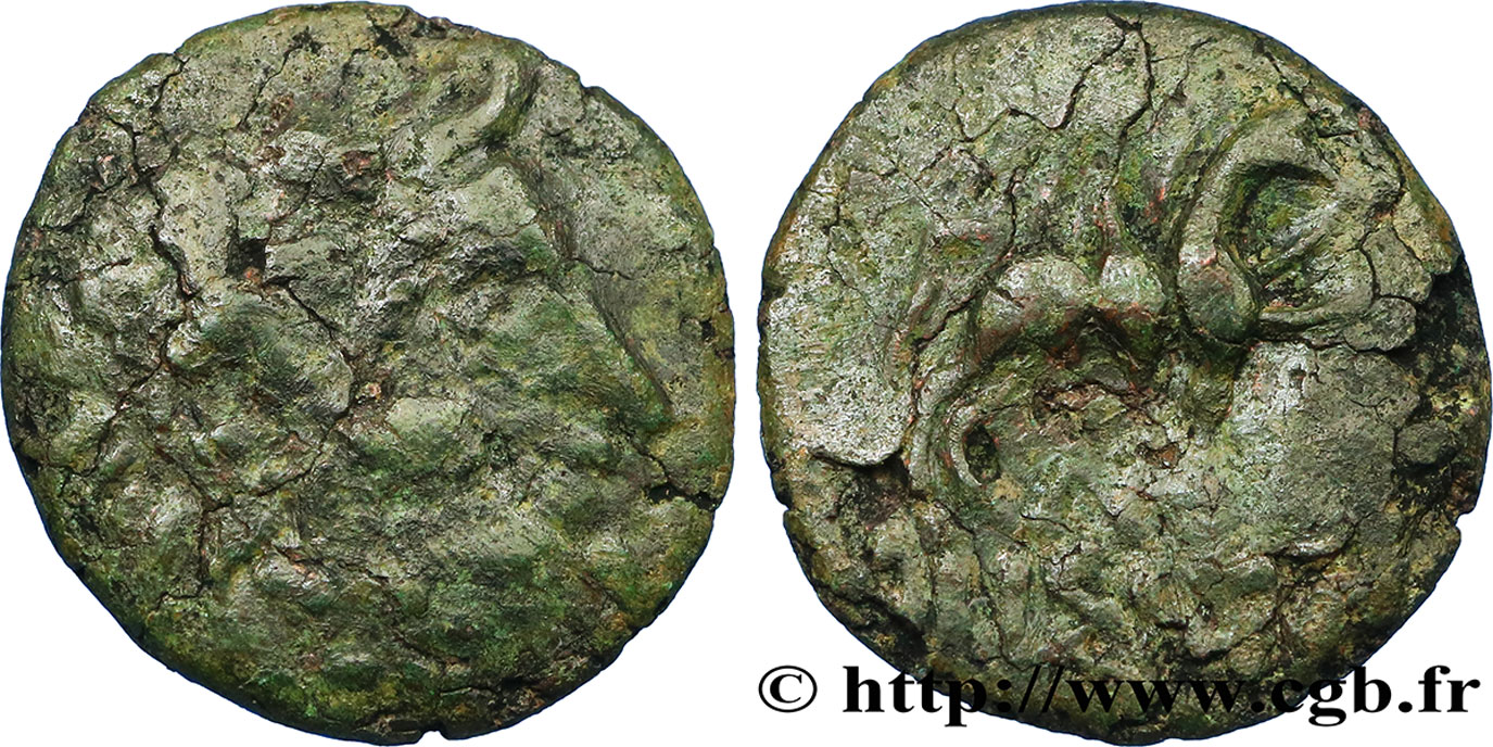DANUBIAN CELTS - IMITATIONS OF THE TETRADRACHMS OF PHILIP II AND HIS SUCCESSORS Tétradrachme au cavalier, en bronze VF