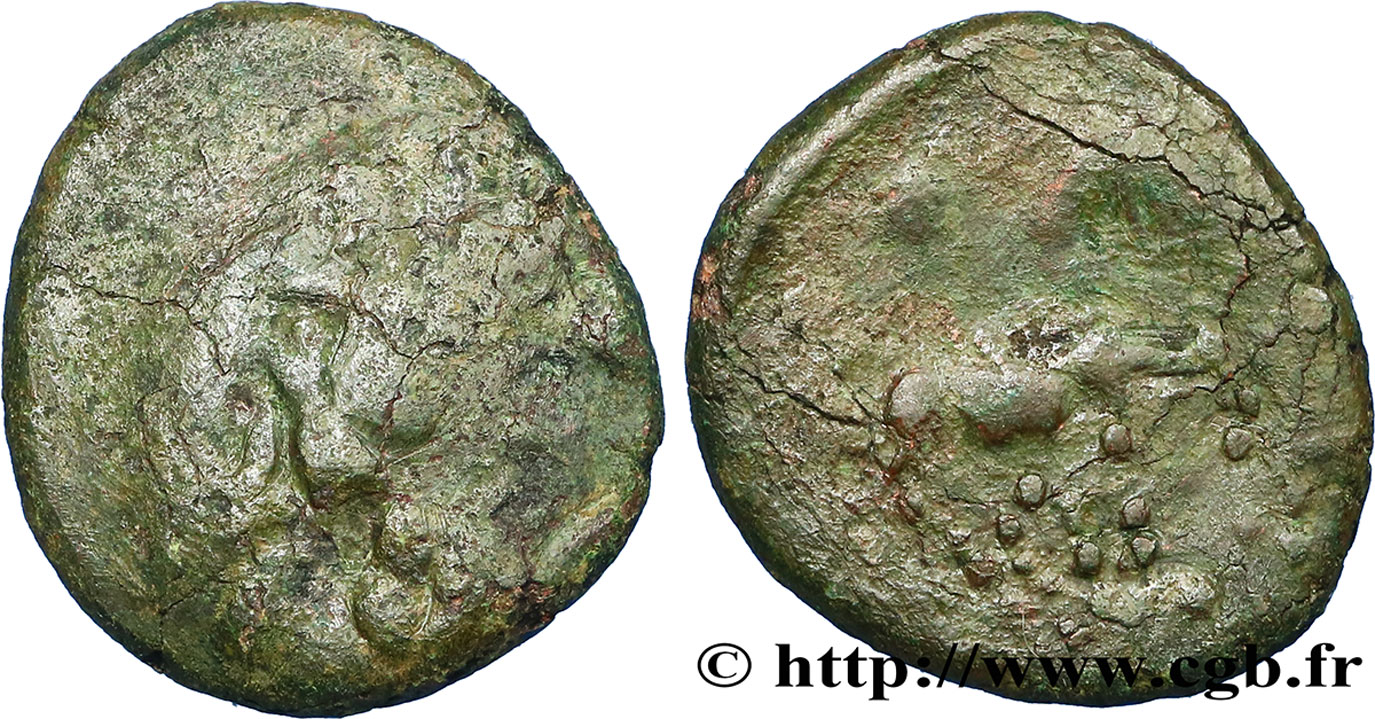 DANUBIAN CELTS - TETRADRACHMS IMITATIONS OF PHILIP II AND HIS SUCCESSORS Tétradrachme au cavalier, en bronze VF
