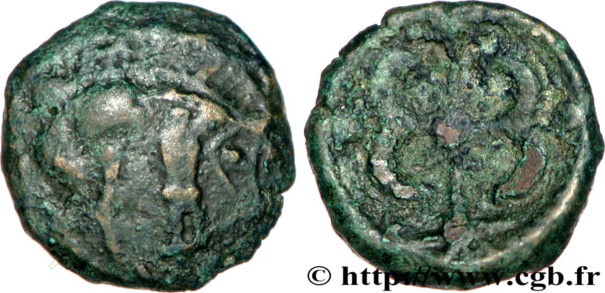 VELIOCASSES (Regione di Normandia) Bronze au sanglier et au fleuron q.BB