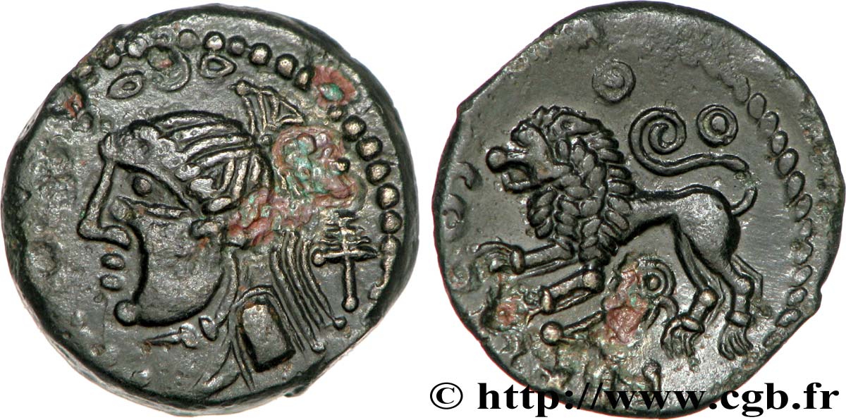 GALLIA - CARNUTES (Regione della Beauce) Bronze PIXTILOS classe IX au lion q.SPL/SPL