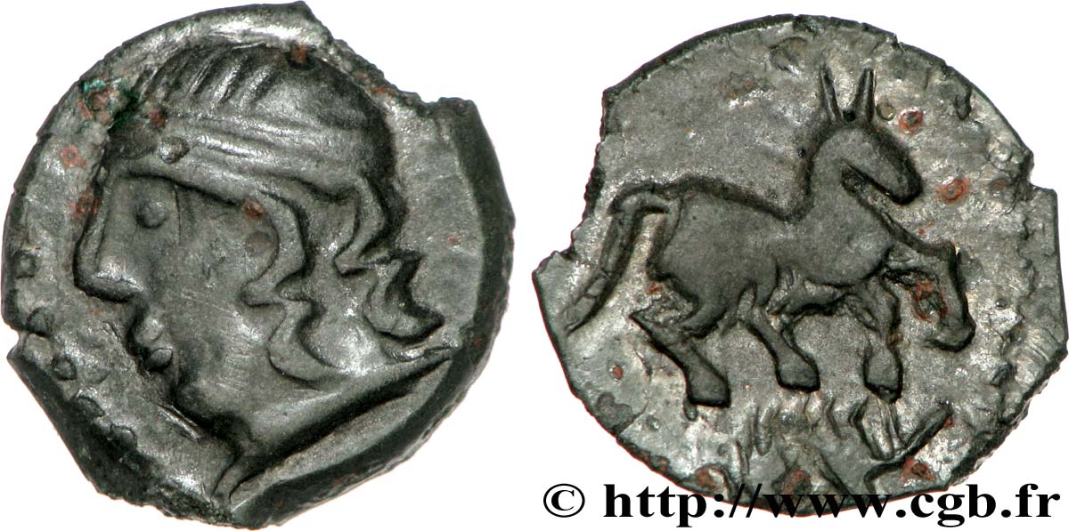 GALLIA - CARNUTES (Beauce area) Bronze au cheval et au sanglier AU
