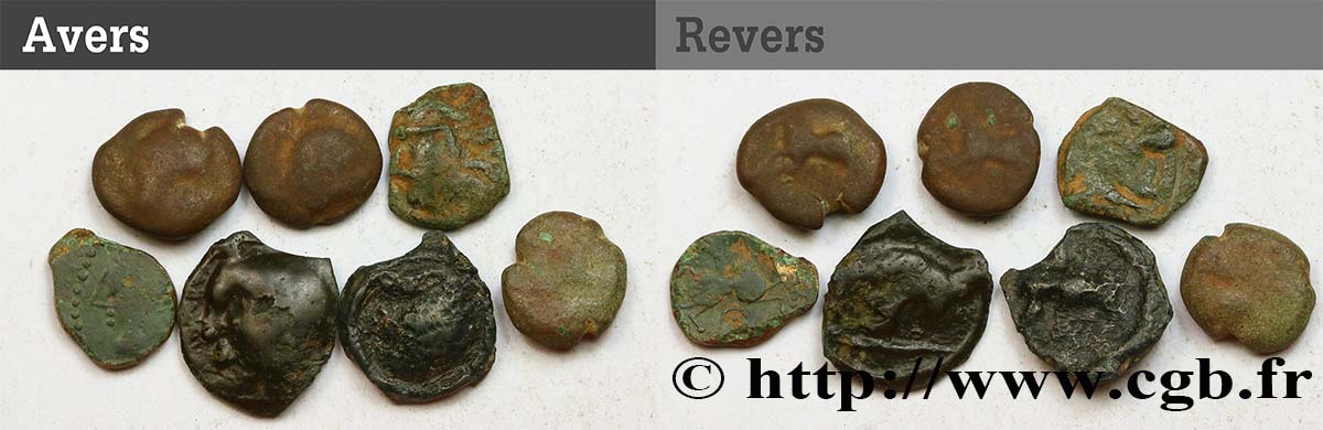 GALLO-BELGIAN - CELTICA Lot de 7 bronzes et potins variés lotto