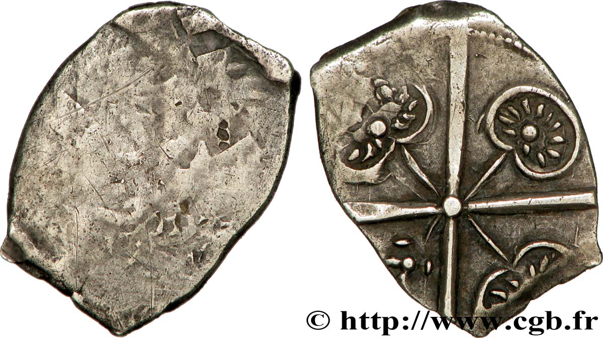 GALLIA - SUDOESTE DE LA GALLIA - RUTENI (Región de Rodez) Drachme “aux feuilles aquatiques”, S. 355 BC+/MBC+