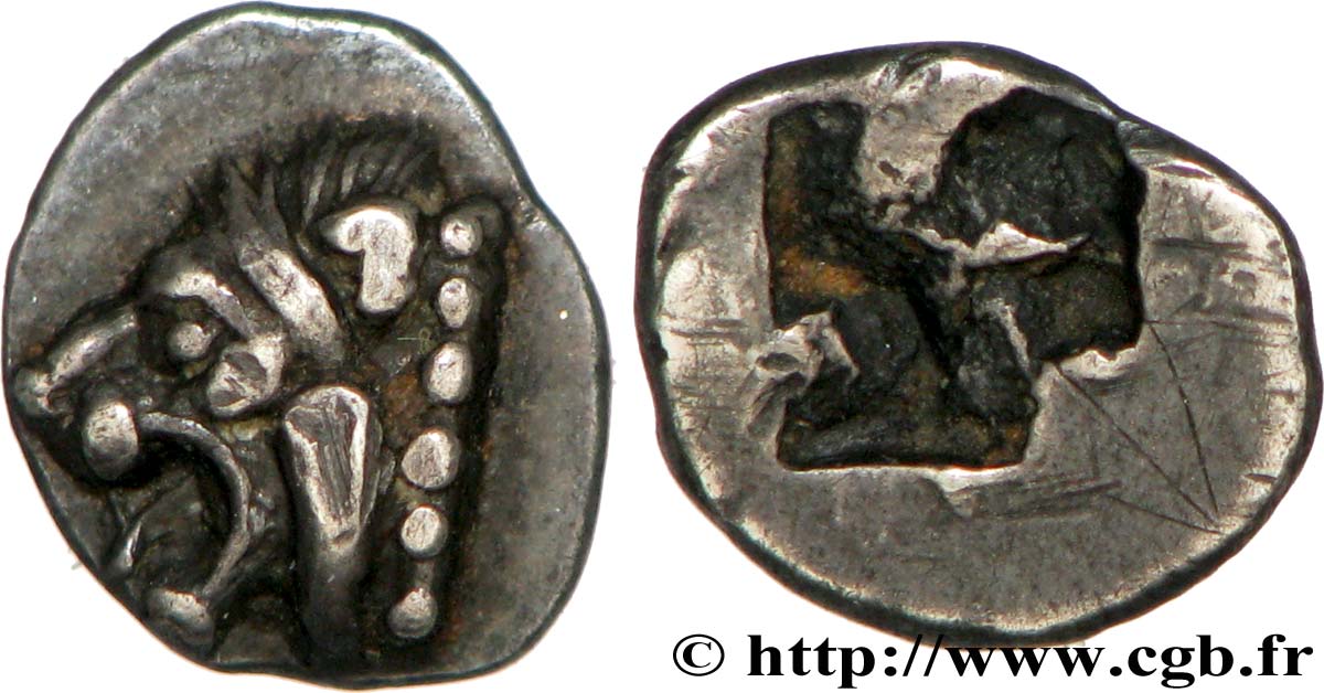 MASSALIA - MARSEILLES Hémiobole à la tête de lion, à gauche, du type du trésor d’Auriol  MS