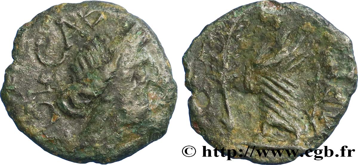 GALLIEN - SÜDWESTGALLIEN - VOLCÆ ARECOMICI (Region die Nîmes) Bronze au Démos, VOLCAE AREC fSS