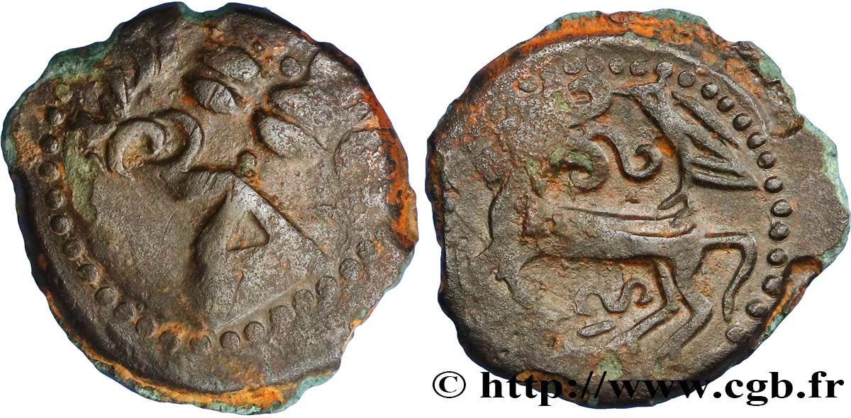 SENONES (Area of Sens) Bronze au cerf et à l’oiseau EBC