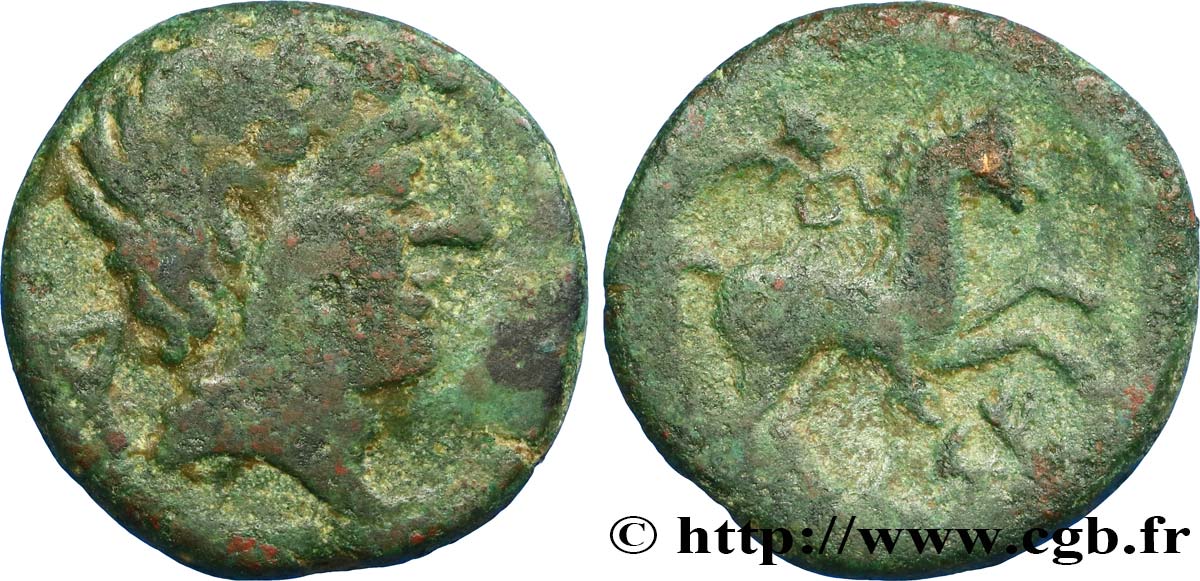 HISPANIA - IBERICO - KESE (Province of Tarragona) Unité de bronze au cavalier ou as VF