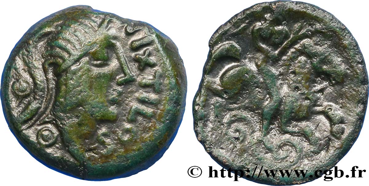 GALLIA - CARNUTES (Regione della Beauce) Bronze PIXTILOS classe VII au cavalier q.SPL/q.BB
