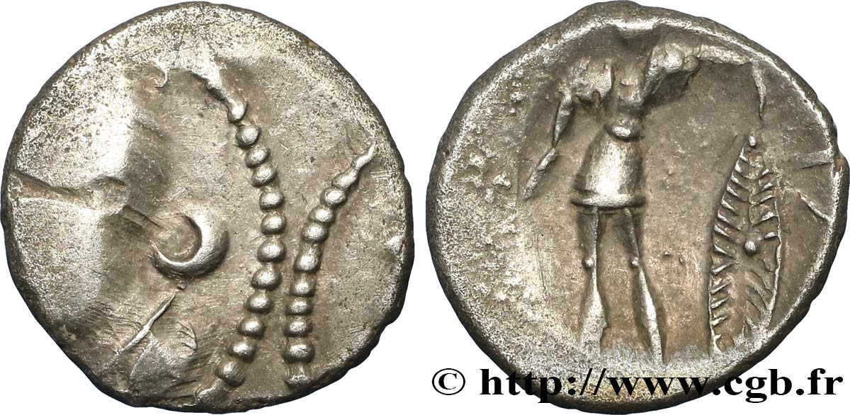 GALLIA - ÆDUI (BIBRACTE, Area of the Mont-Beuvray) Denier VIIPOTAL - coin à empreintes multiples AU