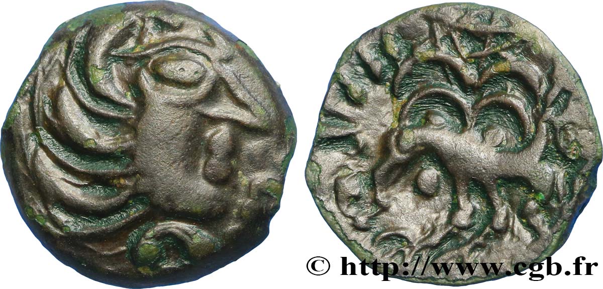 GALLIEN - SENONES (Region die Sens) Bronze YLLYCCI à l’oiseau, classe XIa fVZ