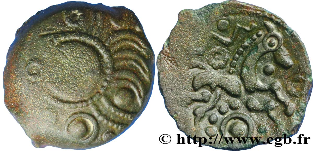 GALLIEN - AULERCI EBUROVICES (Region die Évreux) Bronze au cheval SS/VZ