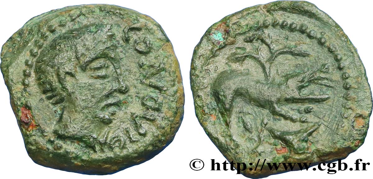 GALLIA - SANTONES / MID-WESTERN, Unspecified Bronze CONTOVTOS (quadrans) AU