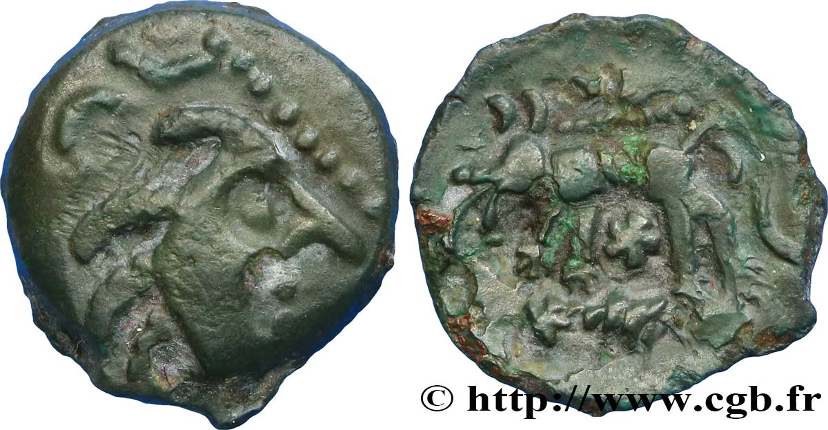 GALLIA - CARNUTES (Regione della Beauce) Bronze au loup, tête à droite q.SPL