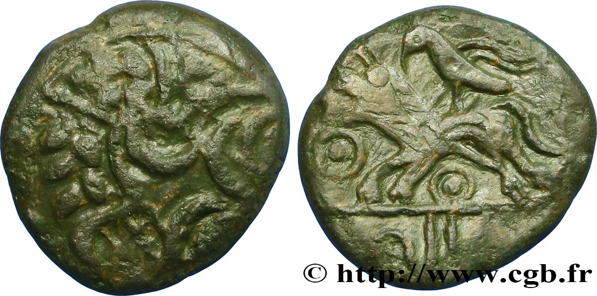 GALLIA - CARNUTES (Beauce area) Bronze COIIAT, lion à gauche XF