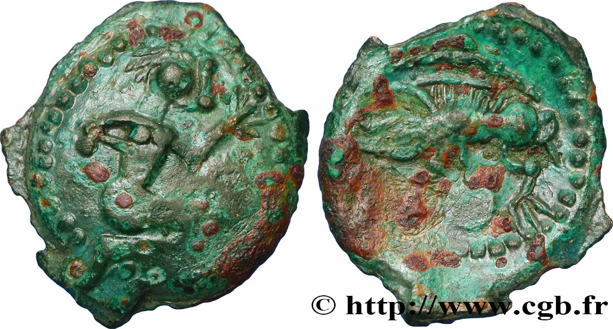 GALLIA - BELGICA - BELLOVACI (Regione di Beauvais) Bronze au personnage agenouillé et au sanglier BB